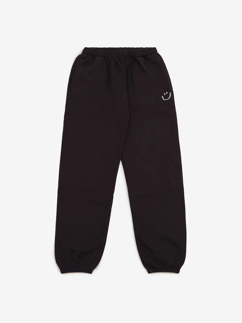 Image of Thank You For Being My Friend Smiley Sweatpant - Black