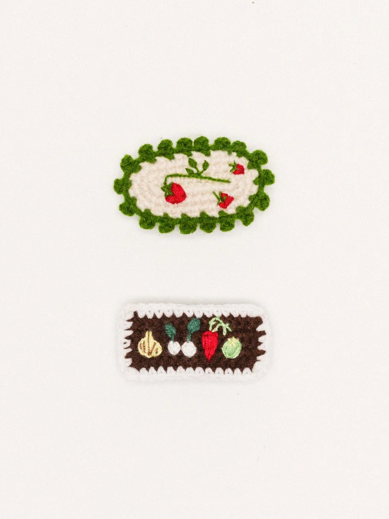 Image of Strawberry Fields Crochet Hair Clips