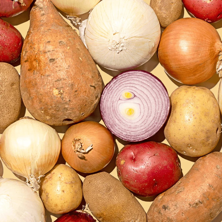 Potatoes and Onion