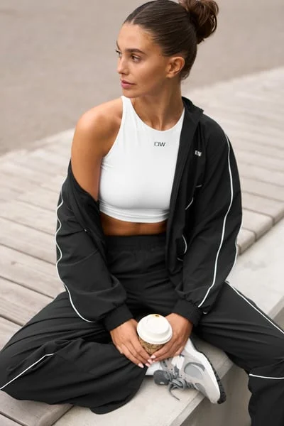 Image of Contrast Cropped Tank Top White