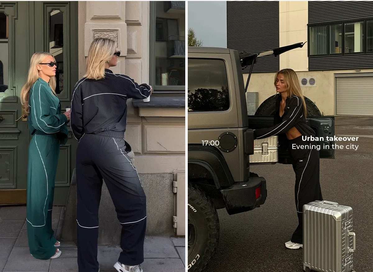 Contrast Track Pants Wmn Deep Emerald