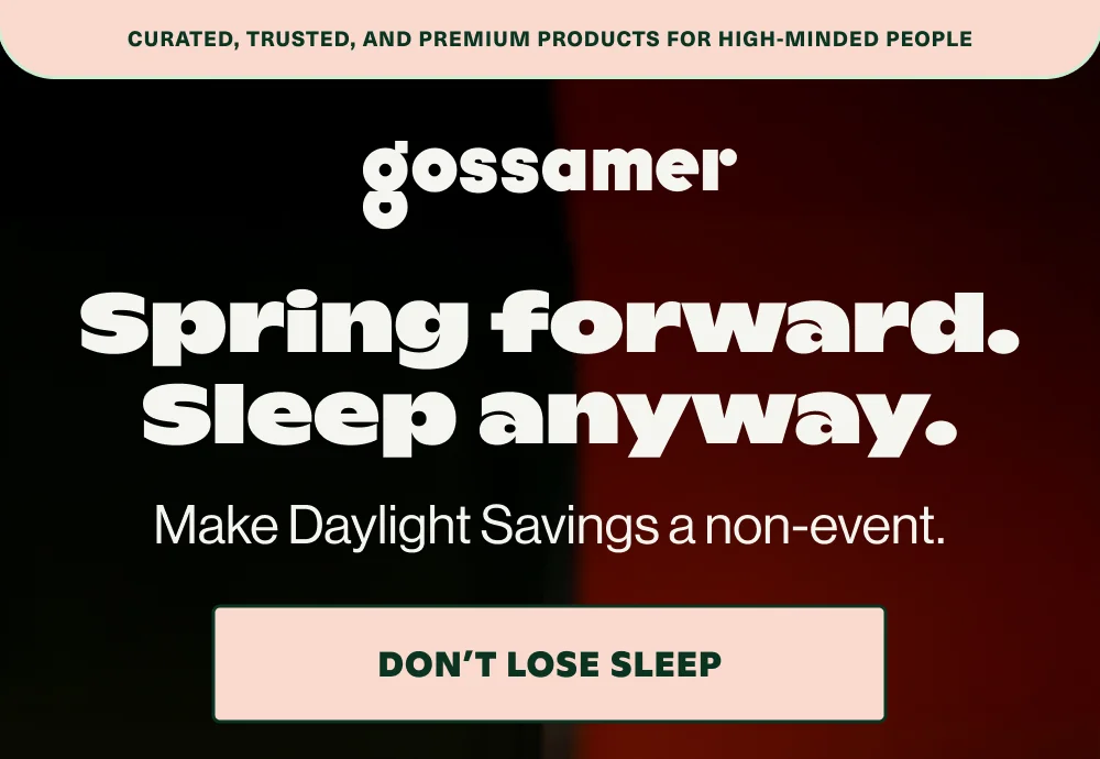 Spring forward. Sleep anyway.