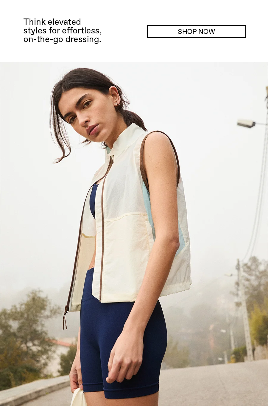 Think elevated styles for effortless, on-the-go dressing
