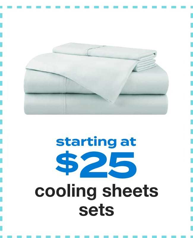 Cooling sheet sets