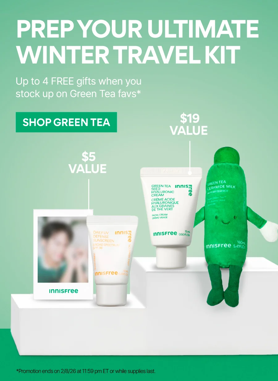 UP TO 4 FREE GIFTS WITH GREEN TEA PURCHASE