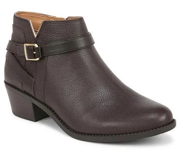Vionic Water Repellent Leather Ankle Boots -Farrah