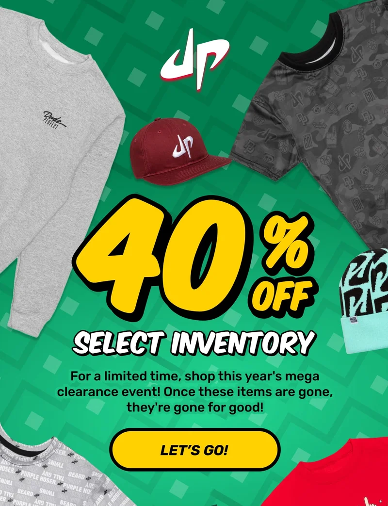 40% Off Select Inventory
