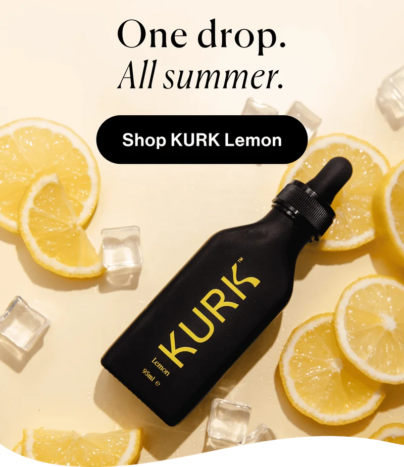 One drop. All summer. Shop KURK Lemon.