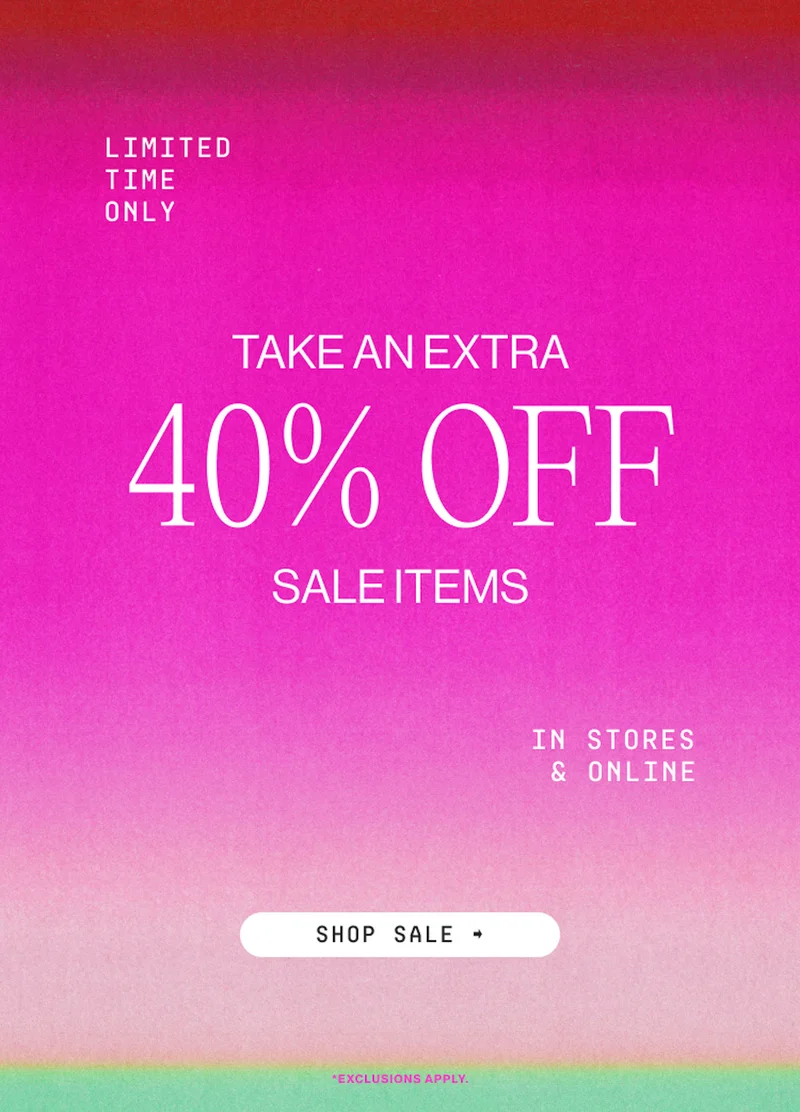 40% OFF SALE ON SALE