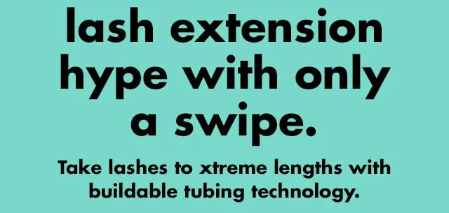 lash extension hype with only a swipe