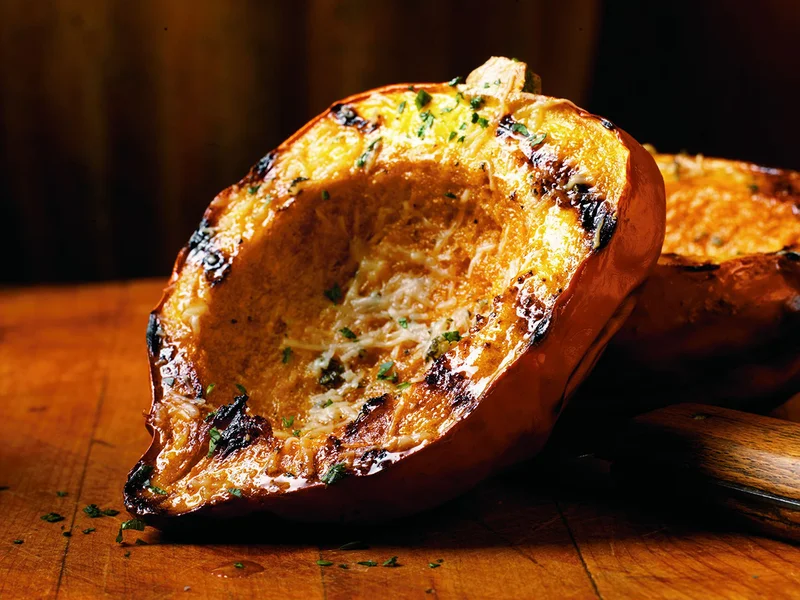 Acorn Squash with Asiago and Sage