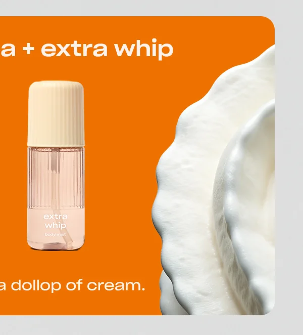 naughty nonna + extra whip A little cake with a dollop of cream.