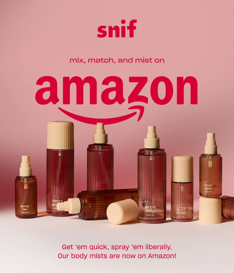 Get ‘em quick, spray ‘em liberally. Our body mists are now on Amazon!