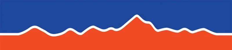 A line break that looks like the silhouette of a mountain range.