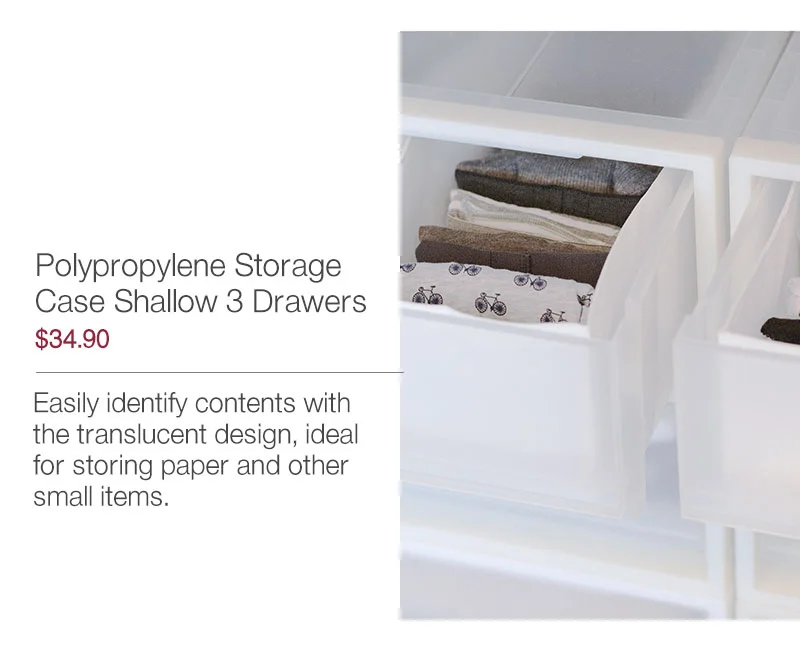 Shop Polypropylene Storage Case Shallow 3 Drawers