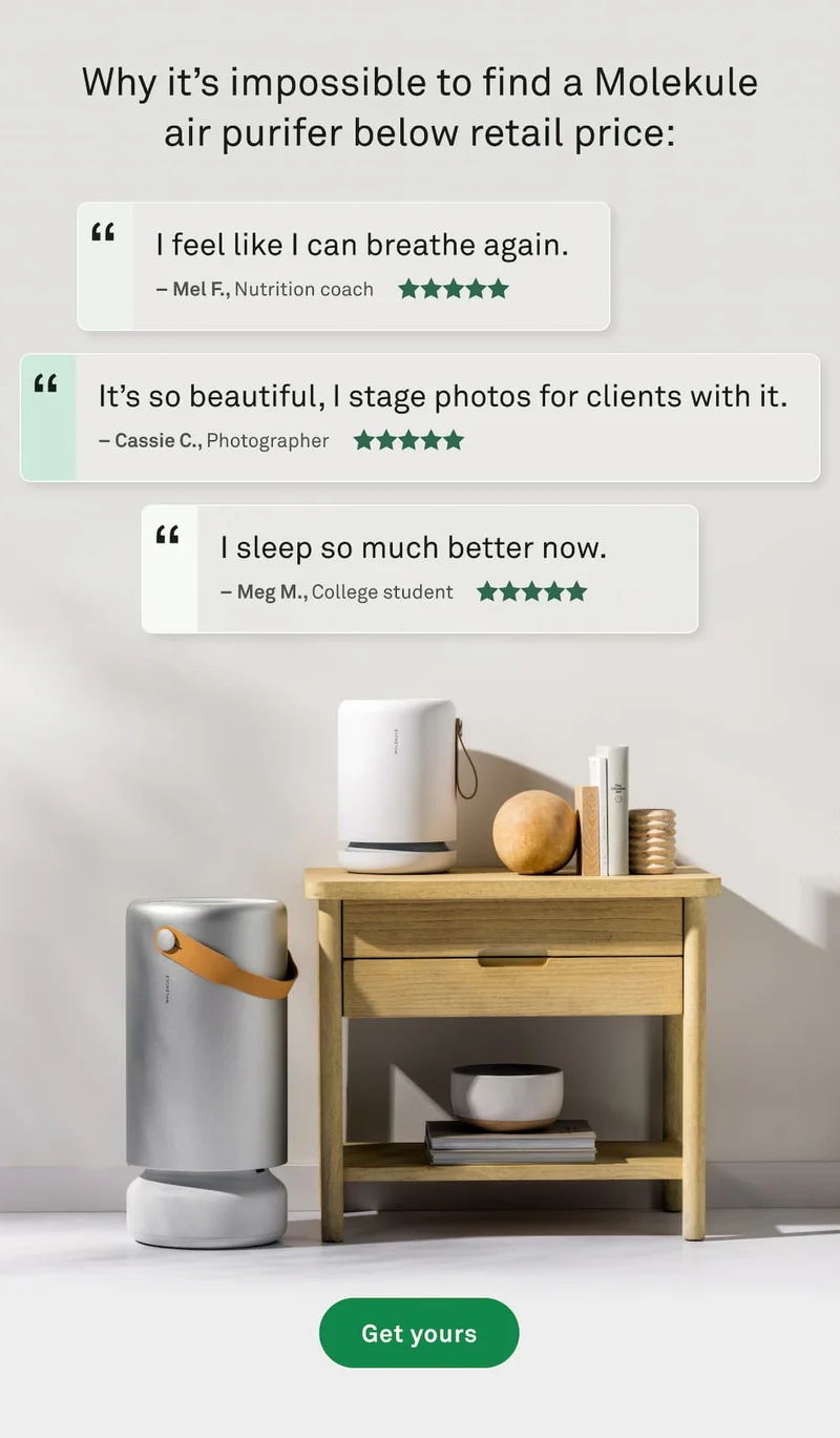 Why it's impossible to find a Molekule air purifier below retail price