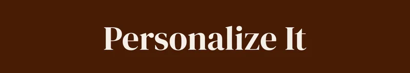 personalize it