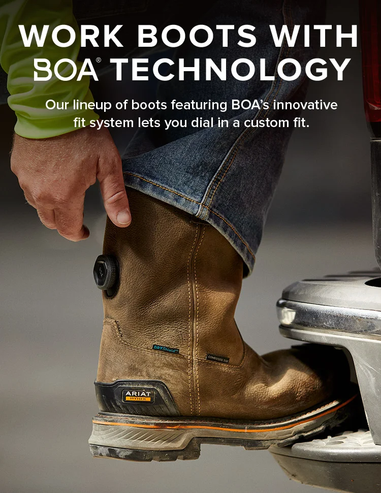 Work Boots With BOA Technology - Our lineup of boots featuring BOA's innovative fit system lets you dial in a custom fit.