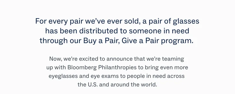 Buy a Pair, Give a Pair program