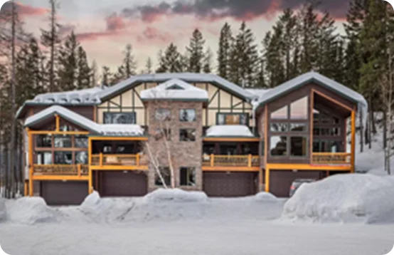Enjoy post-ski relaxation in a private chalet in Whitefish, Montana.