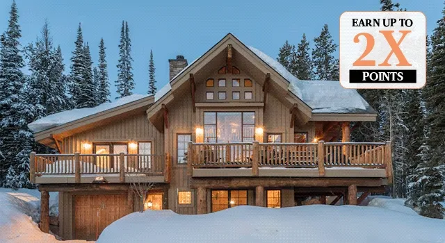 Earn 2X points through the end of the year when you book a 3+ night getaway by September 30, 2025, and earn more points on stays through April 30, 2026.