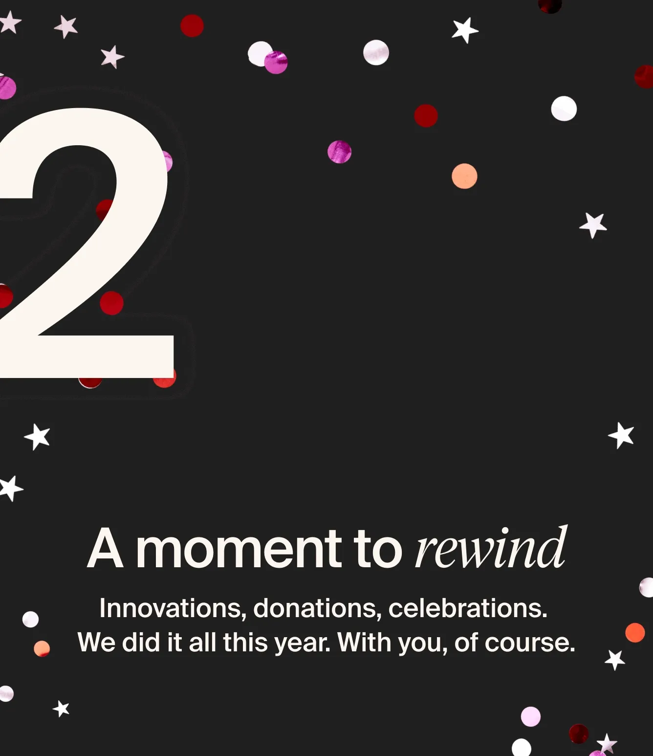 2025. A moment to rewind. Innovations, donations, celebrations. We did it all this year. With you, of course.