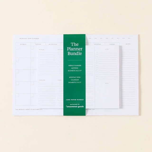 Weekly and Monthly Undated Planner Bundle