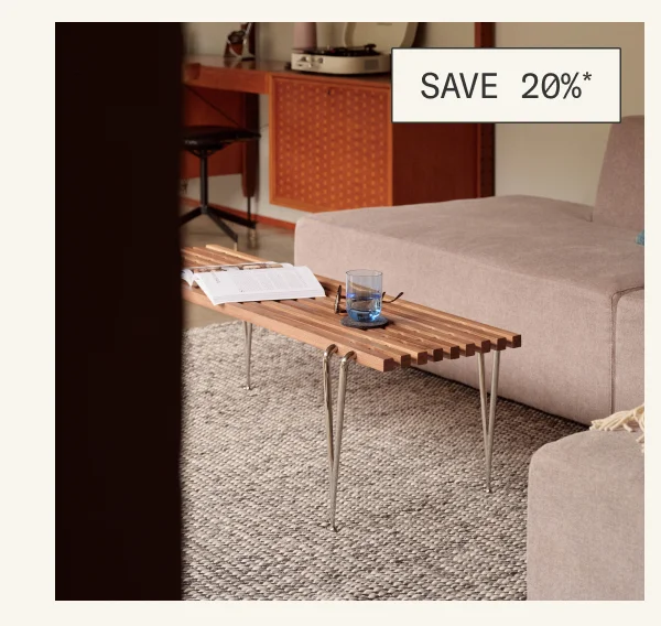 Save 20%* on The Acton Slat Bench