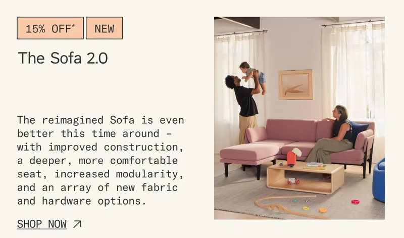 Save 15%* on The reimagined Floyd Sofa 2.0