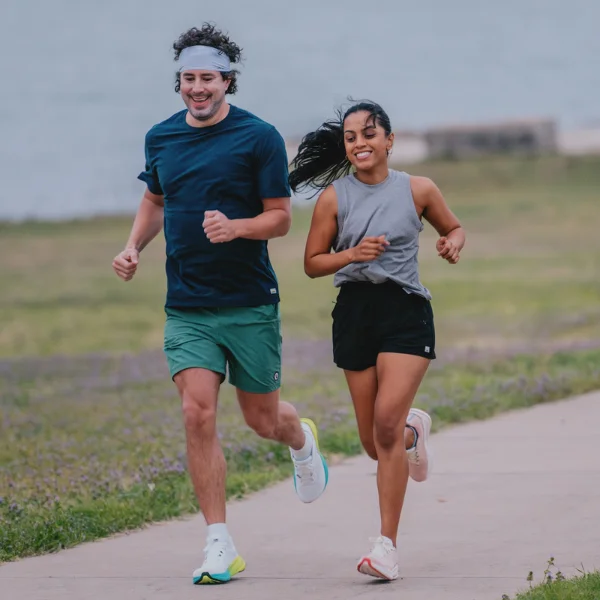 Runners wearing Vuori apparel