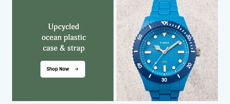 Shop Now (Upcycled Ocean Plastic Case & Strap) - Timex