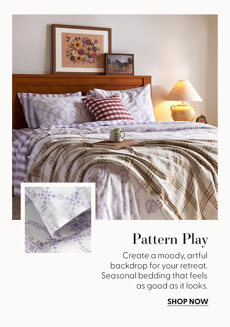 Woven Rings Brushed Cotton Duvet Cover Set