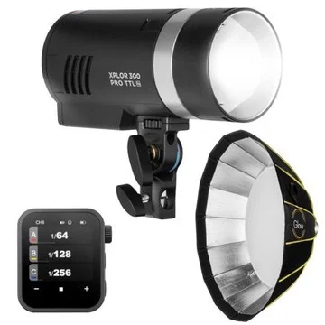 Flashpoint XPLOR 300 Pro TTL R2 Battery-Powered Monolight with R2 Nano Touchscreen TTL Wireless Flash Trigger for Sony