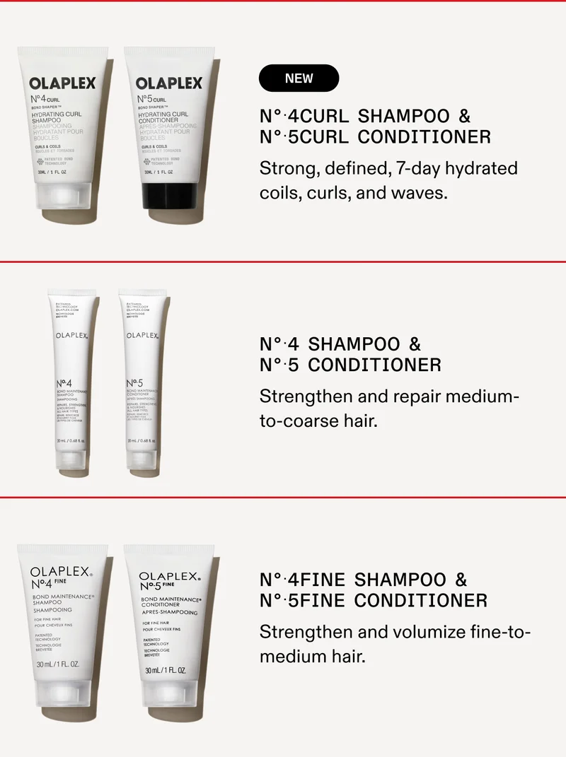 No.4Curl Shampoo & No.5Curl Conditioner | No.4 Shampoo & No.5 Conditioner | No.4Fine Shampoo & No.5Fine Conditioner
