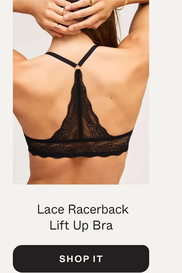 Lace Racerback Lift Up Bra