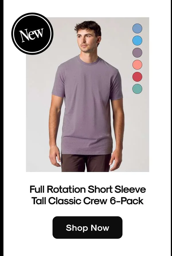 Full Rotation Short Sleeve Tall Classic 6-Pack