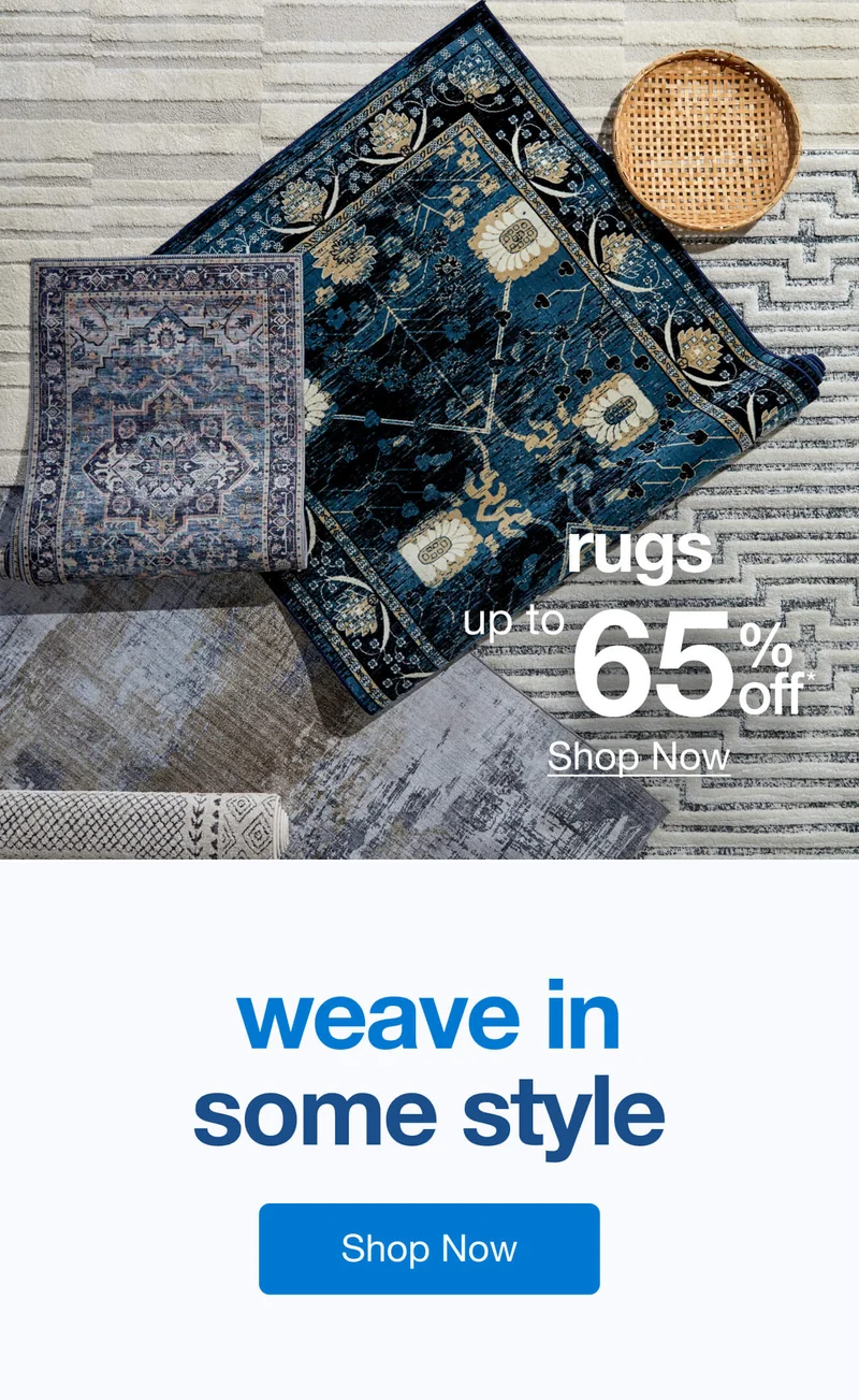 Up to 65% Off* Rugs — Shop Now!
