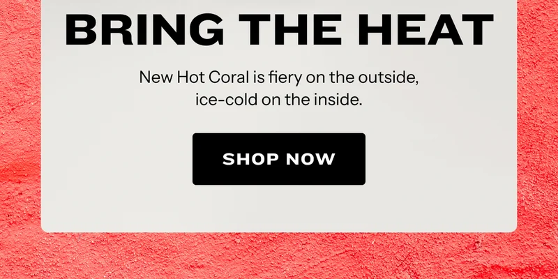 New Hot Coral tumblers
