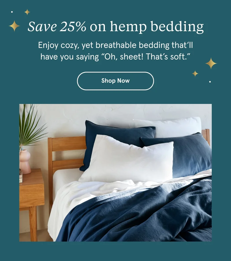 Save 25% on hemp bedding | Shop Now