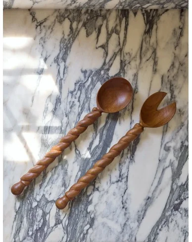 Braided Wood Serving Set by Sarah Sherman Samuel-Natural