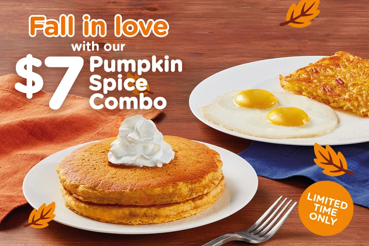 Fall in love with our $7 Pumpkin Spice Combo