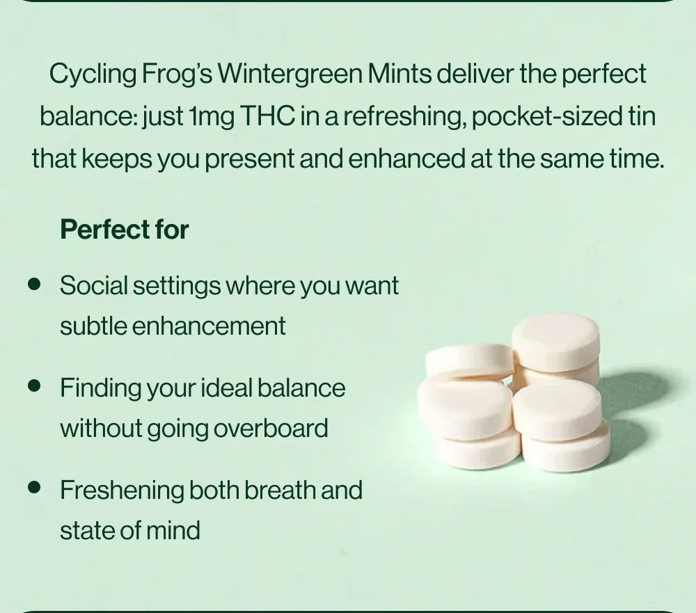 just 1mg of refreshing THC