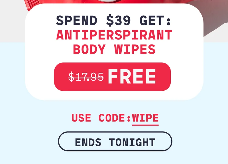 Free Antiperspirant Body Wipes