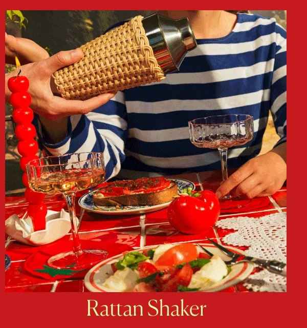 Rattan Cocktail Shaker