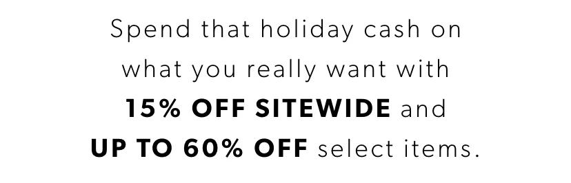 15% OFF SITEWIDE
