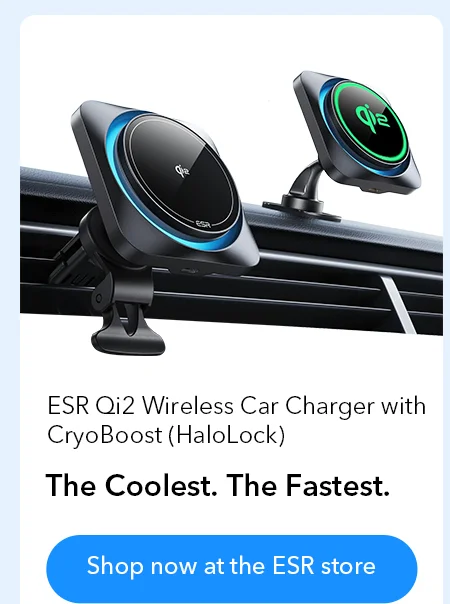 ESR Qi2 Wireless Car Charger with CryoBoost (HaloLock)