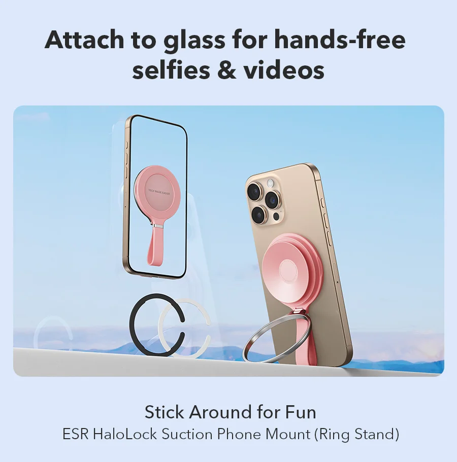 ESR&nbsp;HaloLock Suction Phone Mount (Ring Stand)