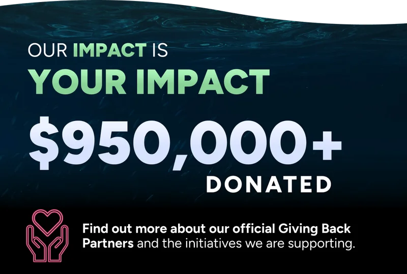 OUR IMPACT IS your impact $950,000+ donated Find out more about our official Giving Back Partners and the initiatives we are supporting.