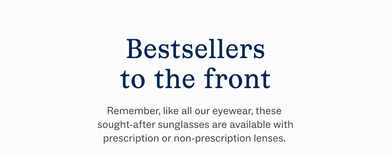 Bestsellers to the front