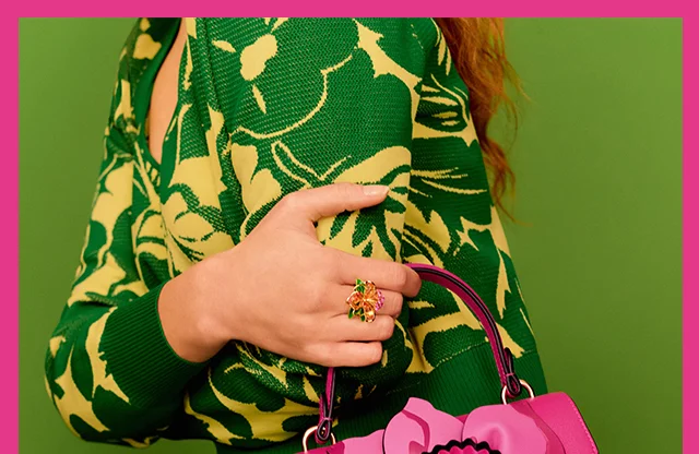 And our Katy bag's getting in on the tropical trend, too. This bloom!